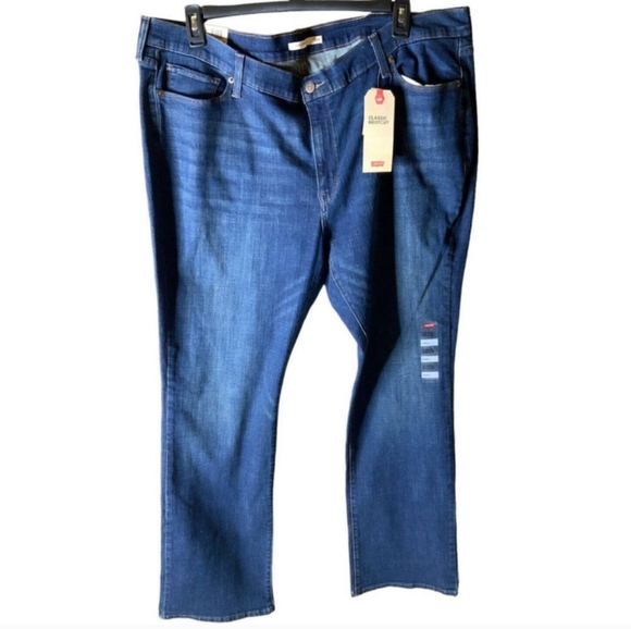 🆕Levi's 415 Women's Jeans Plus Size 24W Long Classic Bootcut Dark Wash Denim - Picture 4 of 15